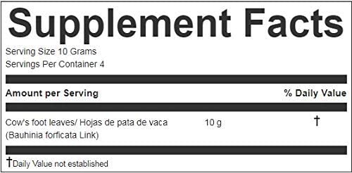 Cow's foot Loose (Pata de Vaca) Leaf Tea | 100% All-Natural Bauhinia forficata Leaves from Peru traditionally used to promotes overall health and well-being | 1.41oz (40g)