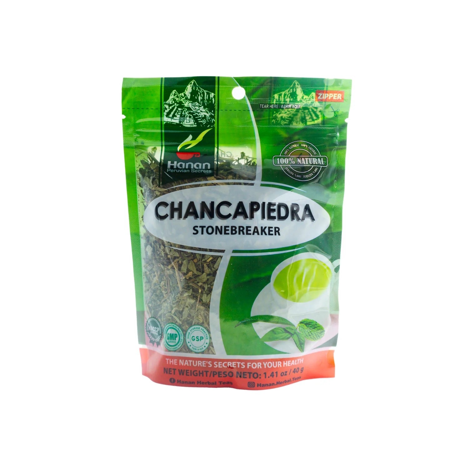 Organic Stone Breaker Tea Bags - Chancapiedra Herbal Infusion for Kidney Health (1.41oz)