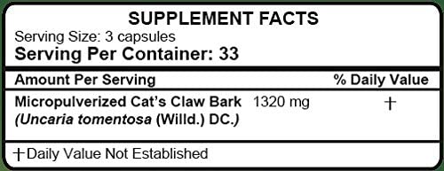 Cat's Claw (Uña de Gato) | 100 Capsules | Naturally Aids in Supporting Healthy Immune System