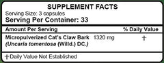 Cat's Claw (Uña de Gato) | 100 Capsules | Naturally Aids in Supporting Healthy Immune System