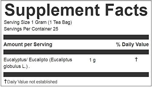 Eucalyptus Leaves Natural Tea (25 Tea Bags ) Alleviate Seasonal Respiratory Discomfort