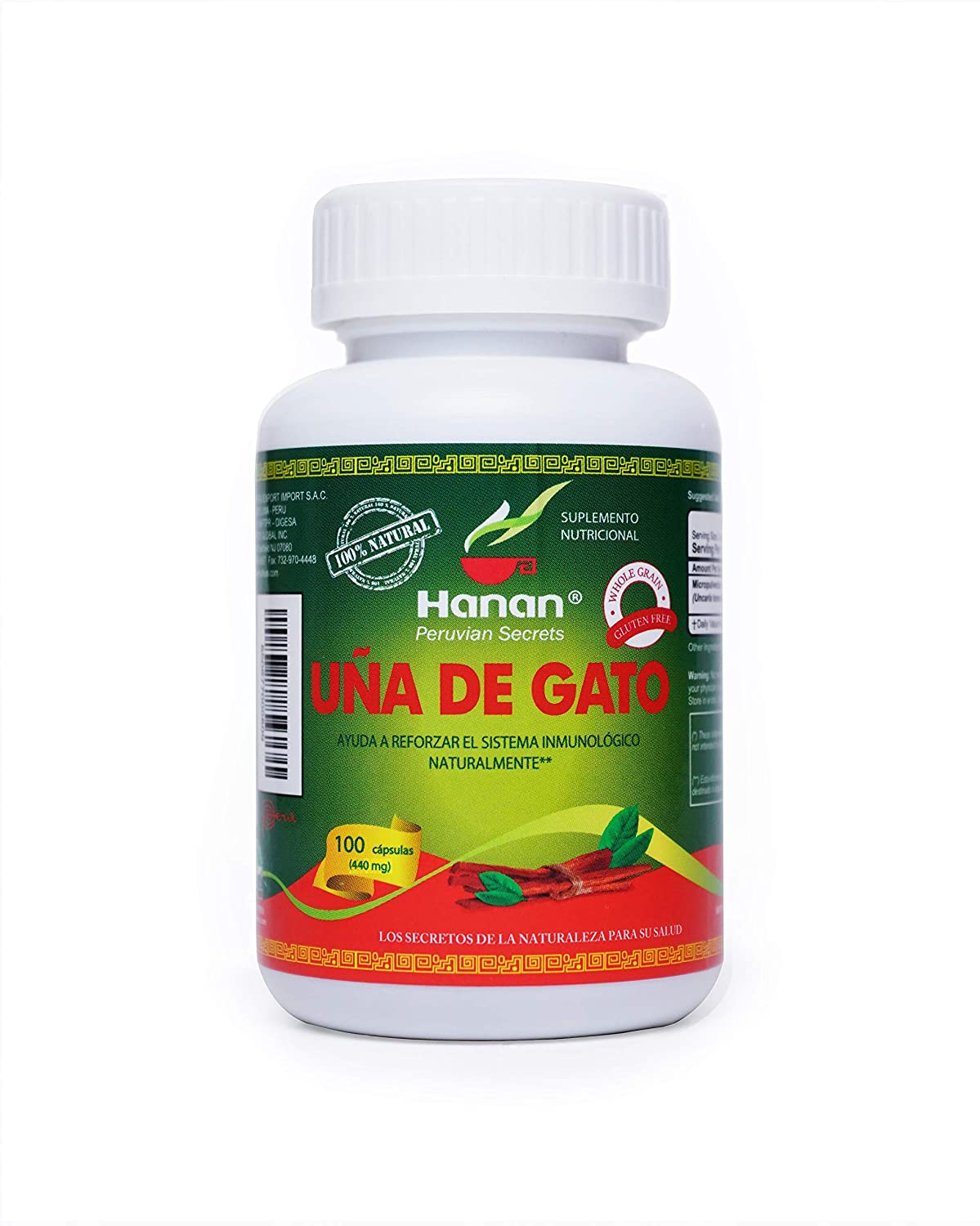 Cat's Claw (Uña de Gato) | 100 Capsules | Naturally Aids in Supporting Healthy Immune System