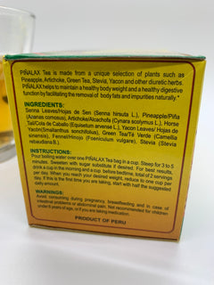 Pineapple Pinalax  Tea for Weight Loss and Detox with Artichoke, Green Tea, Yacon and Stevia - 100% Natural from Peru (30 Tea Bags)