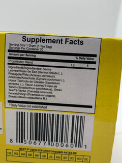 Pineapple Pinalax  Tea for Weight Loss and Detox with Artichoke, Green Tea, Yacon and Stevia - 100% Natural from Peru (30 Tea Bags)