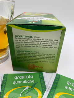 Graviola Soursop Leaves Natural Tea - (25 Tea Bags ) to Optimize Liver function and enhance body's defense.