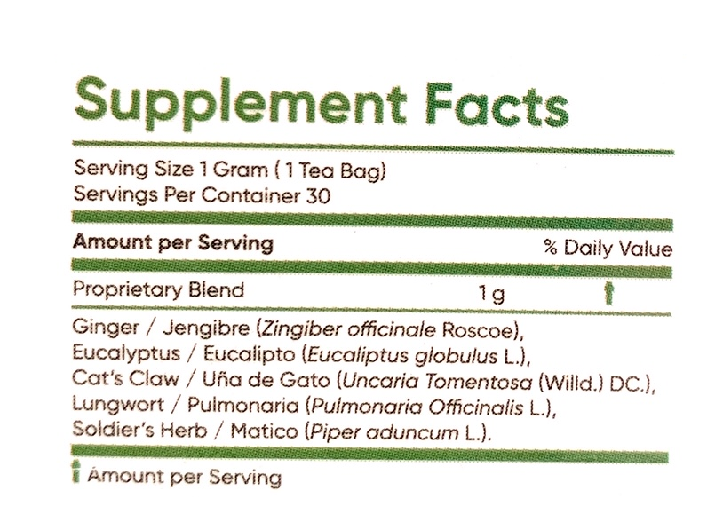 GRIPALFIT Natural Respiratory Care Herbal Tea ( 30 Teabags ) Unique selection of Eucalyptus and more.