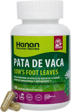 Natural Cow’s Foot Leaves (Pata de Vaca) - 100 Capsules - Herbal Supplement