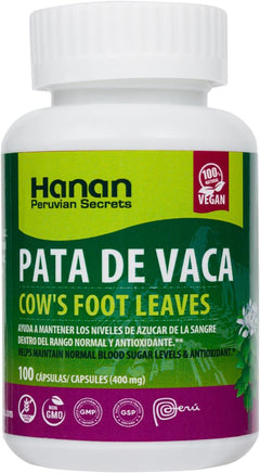 Natural Cow’s Foot Leaves (Pata de Vaca) - 100 Capsules - Herbal Supplement