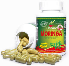 Pure Moringa Superfood Powder Capsules 100 ct - Moringa oleifera from Peru