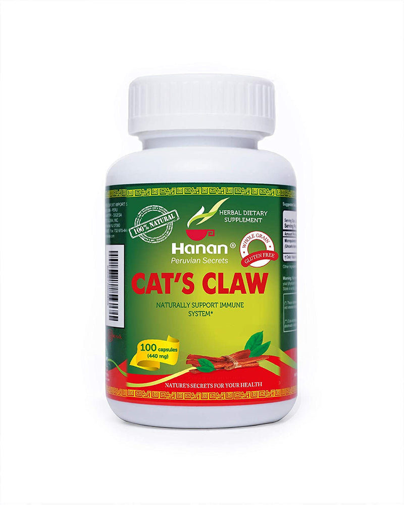 Cat's Claw (Uña de Gato) | 100 Capsules | Naturally Aids in Supporting Healthy Immune System