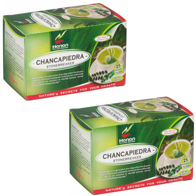 Stone Breaker Chanca Piedra Herbal Tea - 100% Naural from Peru (2x 25 Tea Bags Pack) Natural Kidney Cleanse
