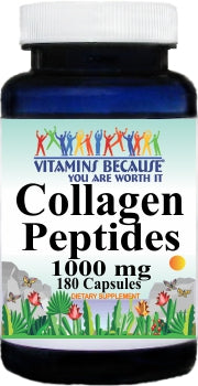 Collagen Peptides 1000mg (per serving ) 180 Capsules