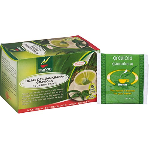 Graviola Soursop Leaves Natural Tea - (25 Tea Bags ) to Optimize Liver function and enhance body's defense.