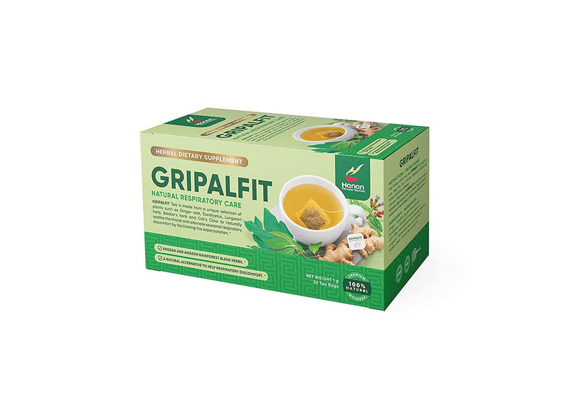 GRIPALFIT Natural Respiratory Care Herbal Tea ( 30 Teabags ) Unique selection of Eucalyptus and more.