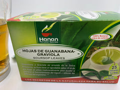 Graviola Soursop Leaves Natural Tea - (25 Tea Bags ) to Optimize Liver function and enhance body's defense.