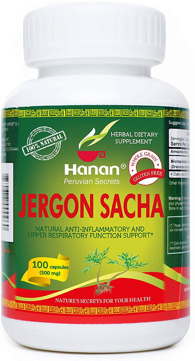 Jergon Sacha | 100 Capsules | Naturally Aids in Supporting Healthy Respiratory Functions and Immune Support
